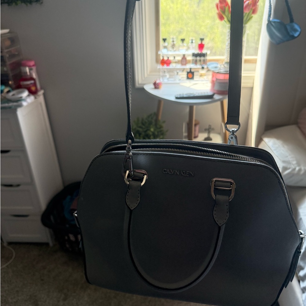 Calvin Klein Charcoal Satchel Bag